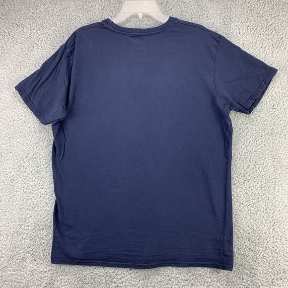 Home Of The Brave T-Shirt XL Blue Adult Short Sleeve Eagle American Flag Graphic - Picture 3 of 11